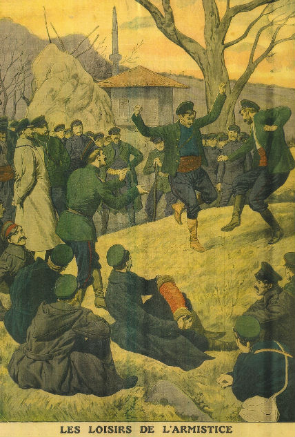Уникална литография представя как българите посрещат края на Първата световна война